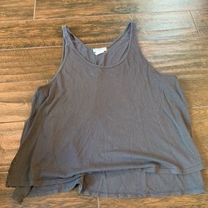Open Sides Grey Tank Top, Size Small
